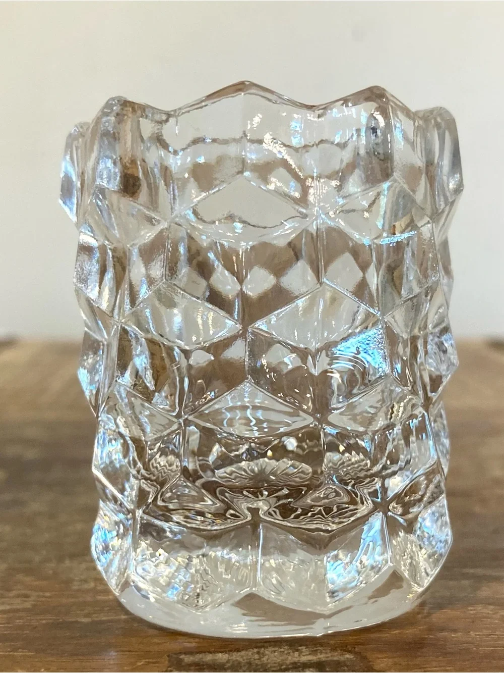 Vintage Fostoria Glass Toothpick Holder American Clear 2 3/8